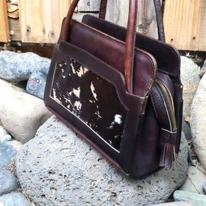 Vintage Gaitan cowhide and leather handbag